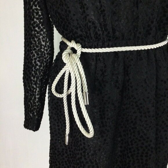 Robert Rodriguez Pauline Rope Belt Velvet Dot Mini - Picture 2 of 9